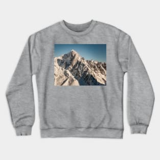 Rocky Snow Covered Mountain Peak Landscape Crewneck Sweatshirt